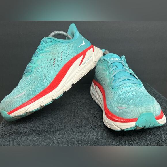 Hoka One One Womens Clifton 8 1119394 AEBL Blue Running Shoes Sneakers Size 9.5 - Picture 4 of 10